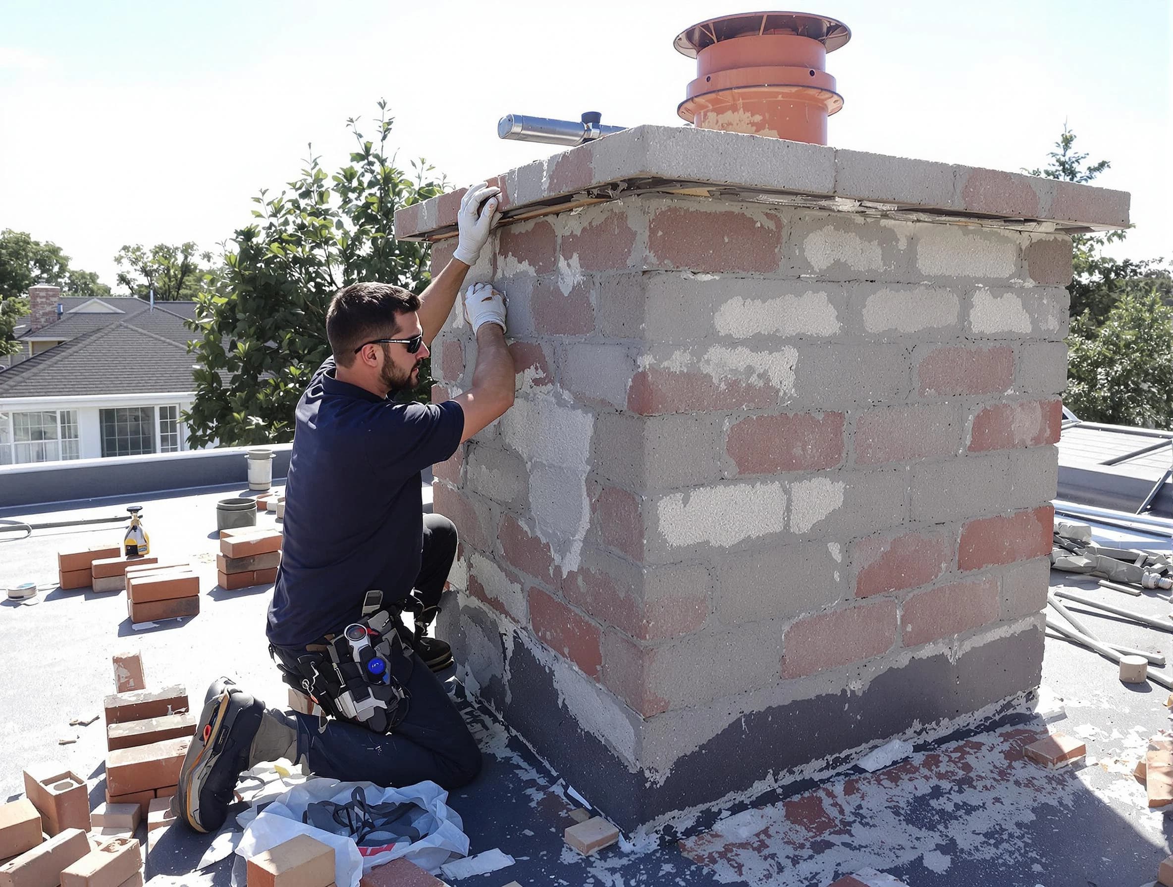 Advanced chimney repair process by Evergreen Chimney Sweep in Evergreen, CO