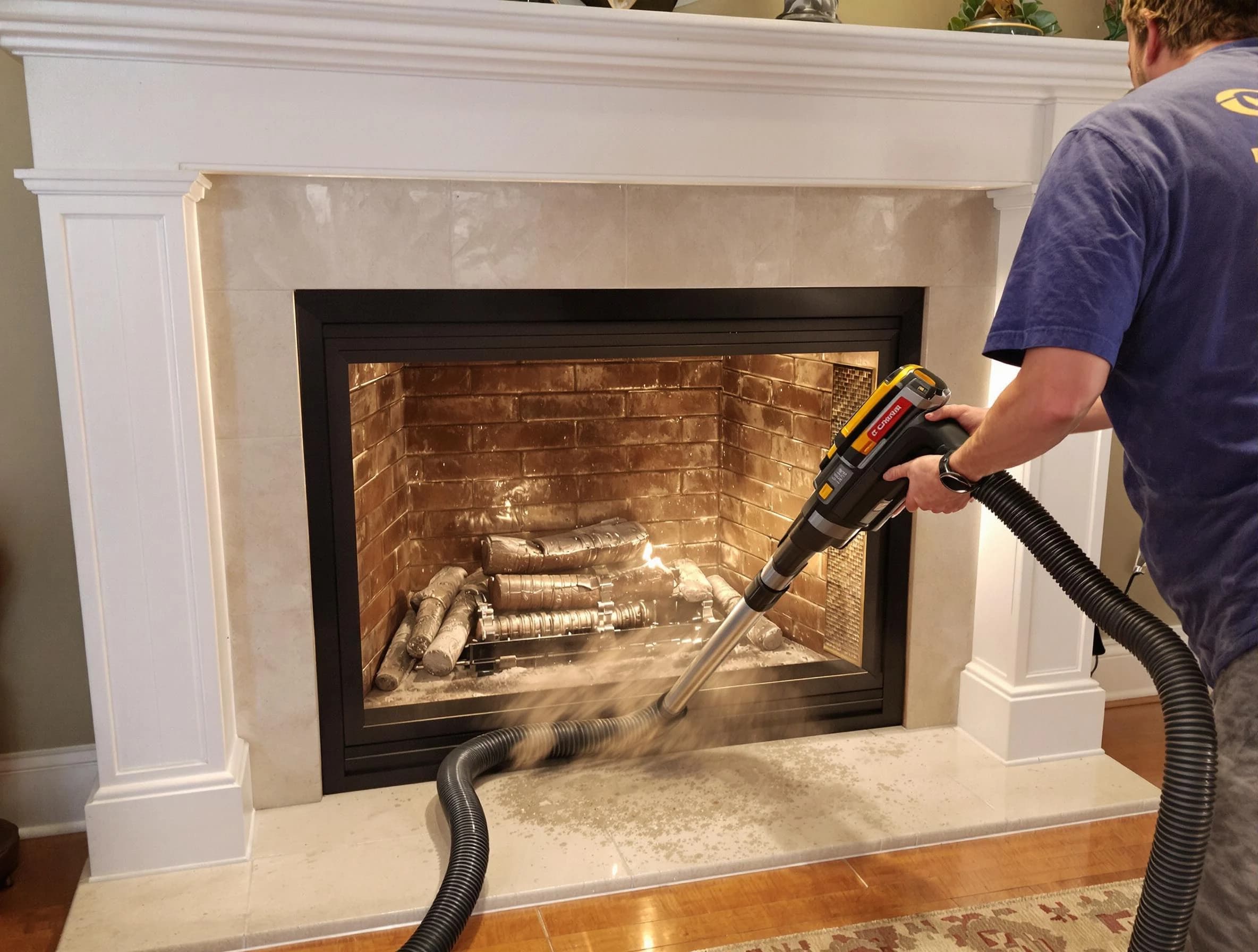 Fireplace cleaning performed by Evergreen Chimney Sweep in Evergreen, CO