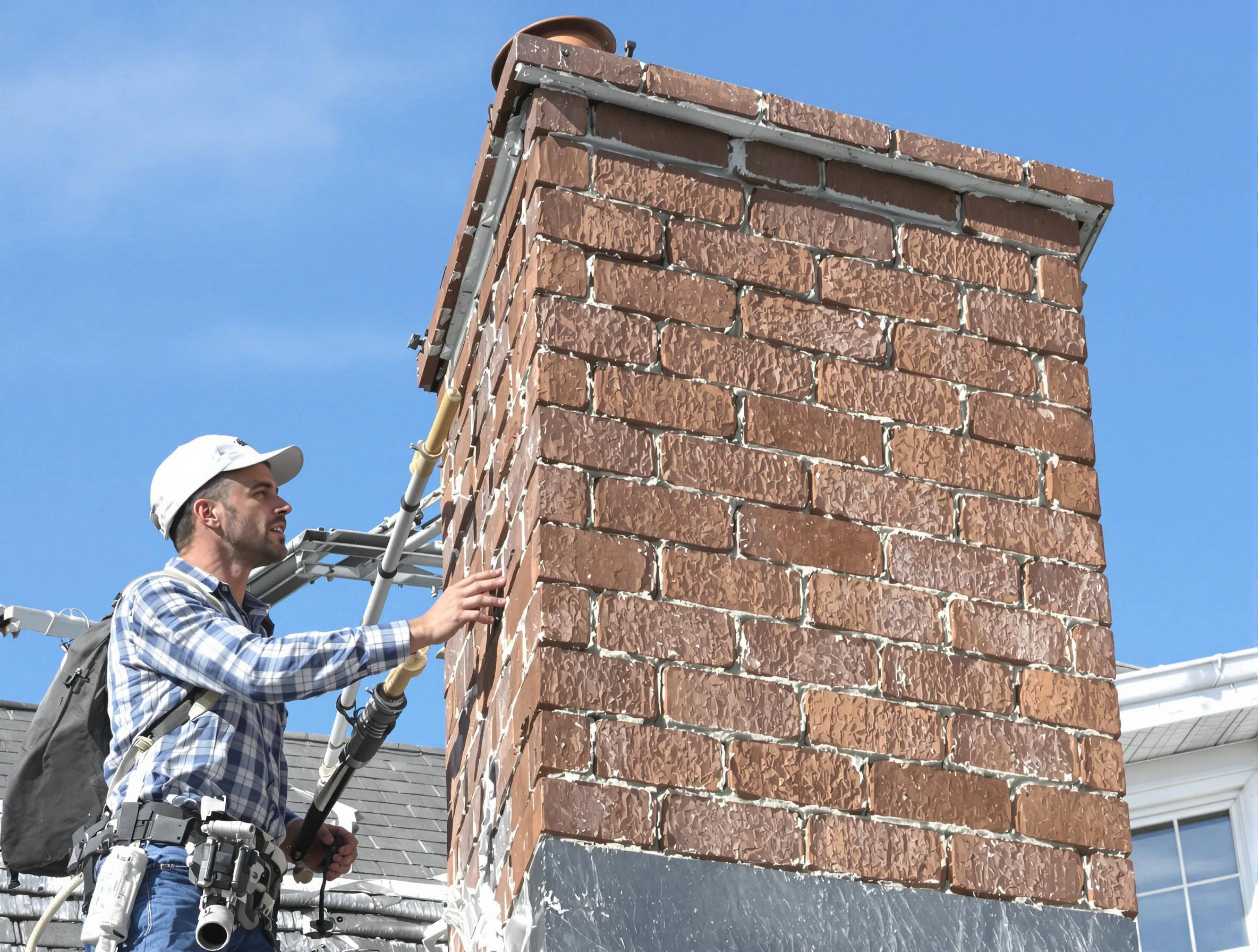 Brickwork for a chimney rebuild by Evergreen Chimney Sweep in Evergreen, CO