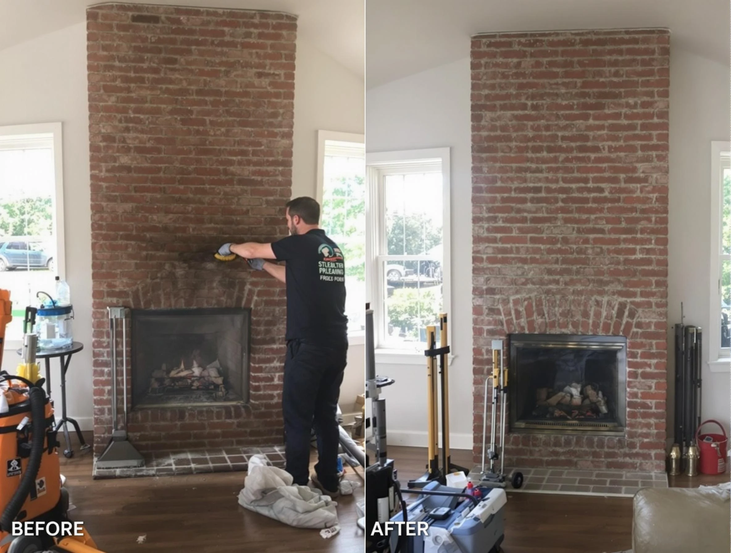 Finished chimney sweeping service by Evergreen Chimney Sweep in Evergreen, CO