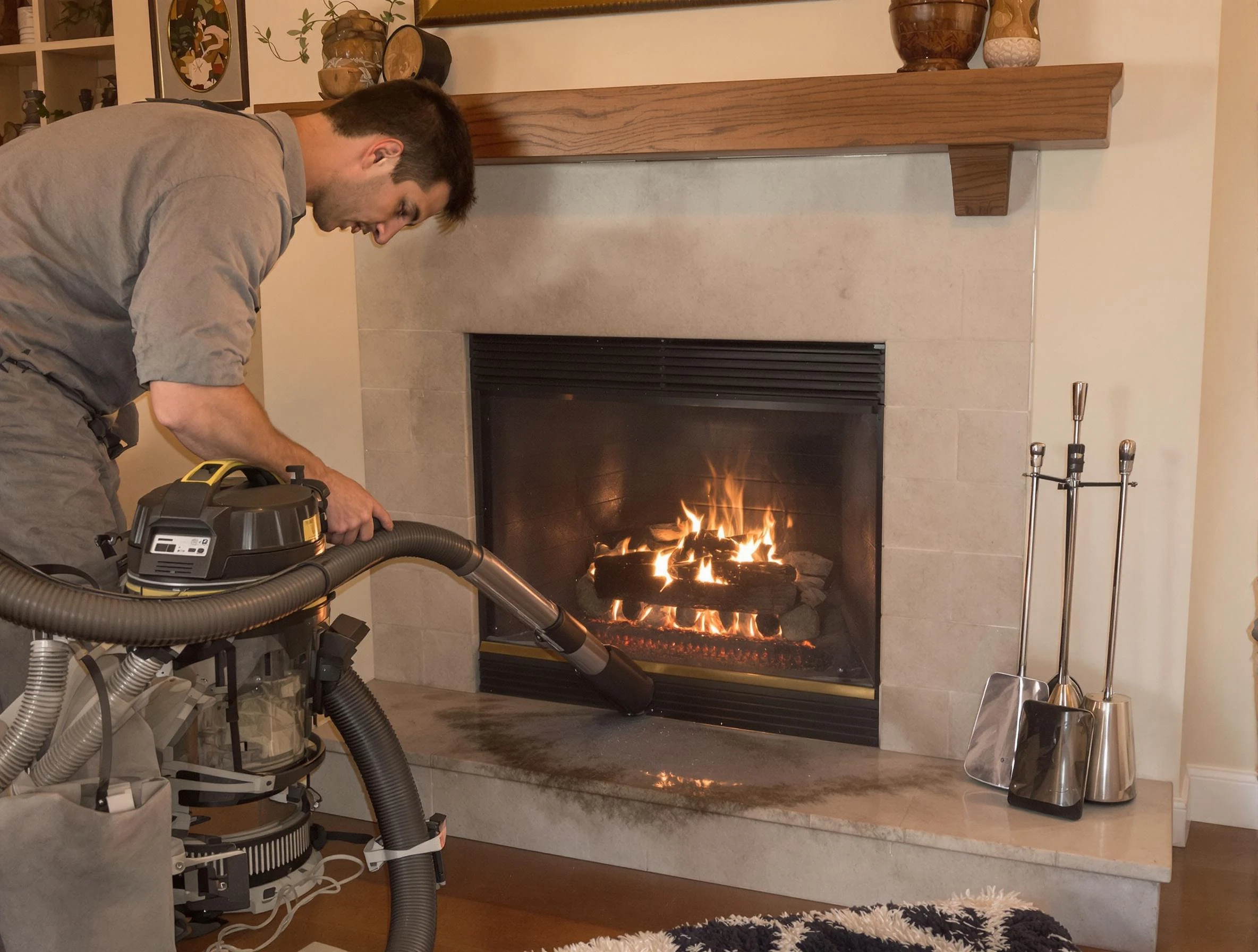 Routine fireplace upkeep by Evergreen Chimney Sweep in Evergreen, CO